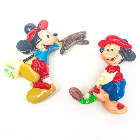 Vintage Mickey Mouse Sports Magnets Hoan Set of 4 - Picture 6 of 10